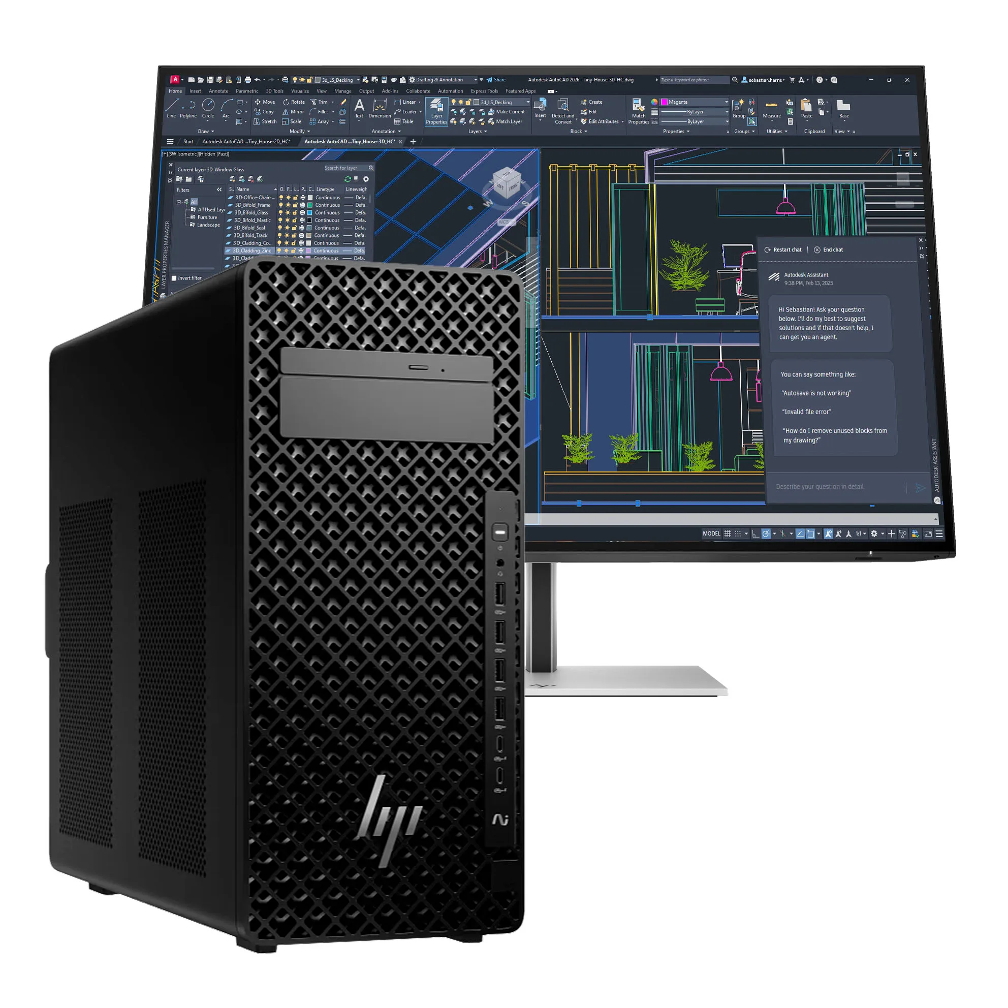 HP Z2 Workstation voor AutoCAD, Revit LT en Inventor