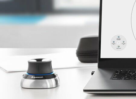 SpaceMouse-Compact-wireless-easy-use Eenvoudig in gebruik - wireless